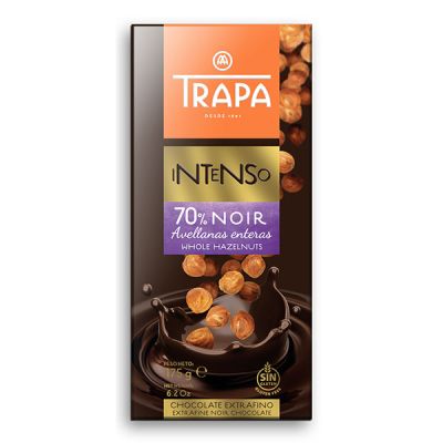 Шоколад Trapa Intenso 70% Какао, Лешник, 175 g