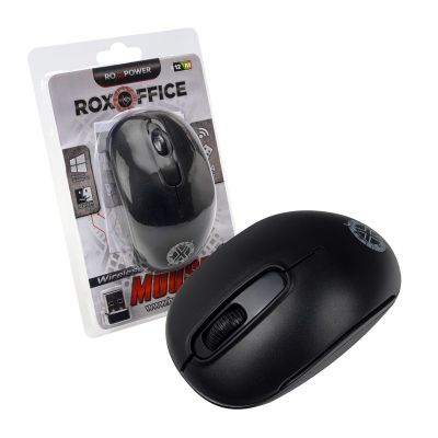 Мишка ROXPOWER ROXOFFICE LK-151 Безжична оптична, USB, Черна