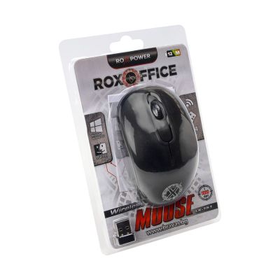 Мишка ROXPOWER ROXOFFICE LK-151 Безжична оптична, USB, Черна