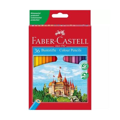 Цветни моливи Faber-Castell Castle Шестоъгълни, 36 цвята