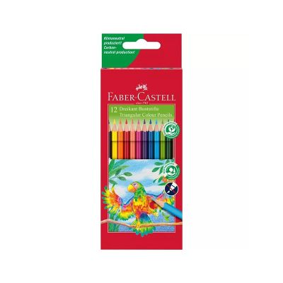 Цветни моливи Faber-CastellТриъгълни, 12 цвята