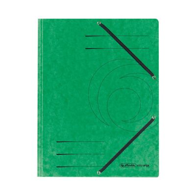 Папка с три капака и ластик Herlitz Colorspan Картон, А4 Зелена