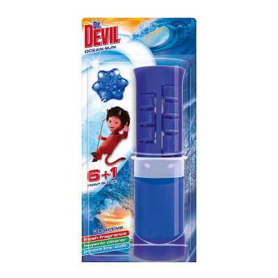 Ароматизатор за тоалетна Dr.Devil Point Block Гел диск, 45 ml, Ocean Sun