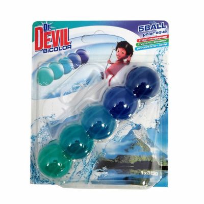 Ароматизатор за тоалетна Dr. Devil BiColor Гел, 35 g, Polar Aqua