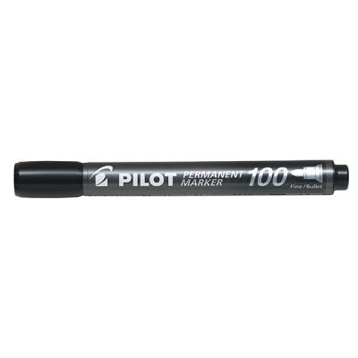 Перманентен маркер Pilot 100 Объл връх 2-5.0 mm Черен