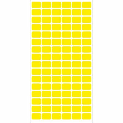 Етикети за цени 12x18 mm 96 етик./лист Жълт неон