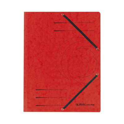 Папка с три капака и ластик Herlitz Colorspan Картон, А4 Червена