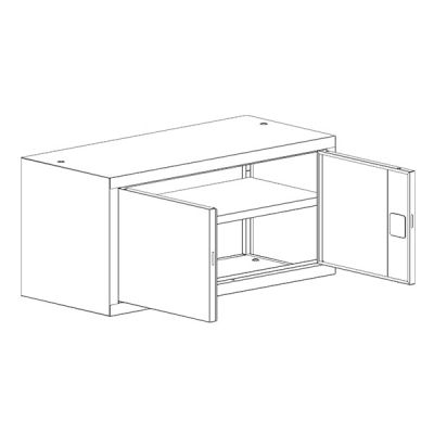 Надстройка за метален шкаф Malow Office Locker SBM 403С един рафт, 100x43.5x46.5 cm Сив