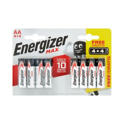 Батерия Energizer MAX R06/AA Алкална усилена, 1.5V, 4+4 бр.