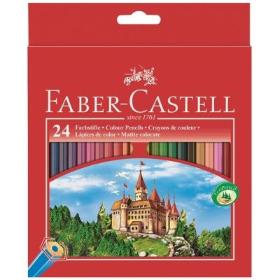 Цветни моливи Faber-Castell CastleШестоъгълни, 24 цвята
