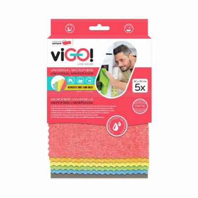 Микрофибърна кърпа  viGO! Универсални, 30x30 cm, 5 бр.