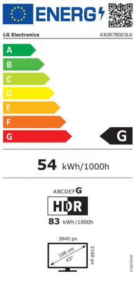 Телевизор LG 43UR78003LK, 43" 4K UltraHD TV 4K (3840 x 2160), DVB-T2/C/S2, webOS 23 Smart TV, ThinQ AI, a5 AI Processor 4K Gen6, WiFi, HDR10 pro, HLG, ALLM/HGiG, 4K Upscaling, AI Sound, Voice Controll, HDMI eARC, CI, LAN, USB, Bluetooth, 2 Pole Stand, Bla