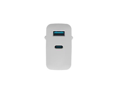 Адаптер Natec USB Charger  Ribera Gan 1X USB-A + 1X USB-C 45W, White