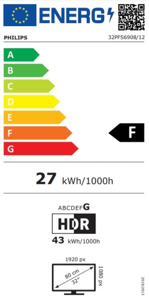 Телевизор Philips 32PFS6908/12, 32" FHD LED 1920x1080, DVB-T2/C/S2, Ambilight 3, HDR 10+, HLG, Dolby Vision, Dolby Atmos, Smart, New OS, Pixel Precise UHD Quad Core, 8GB, HDMI*3, USB*2, Cl+, 802.11n, Lan, 12W RMS, Black