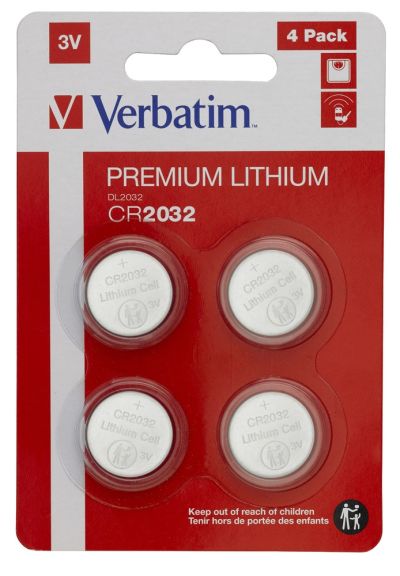 Батерия Verbatim LITHIUM BATTERY CR2032 3V 4 PACK