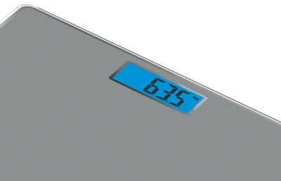 Везна Tefal PP1500V0, Classic Grey, glass platform (31x31cm), 160Kg / 100g, on/off, slim (21mm), display (75x30), back light display, 2 x AAA battery included