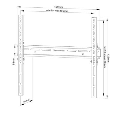 Стойка Neomounts Screen Wall Mount (fixed, lockable, VESA 400x400)