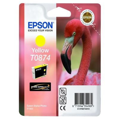 Консуматив Epson T0874 Yellow Ink Cartridge - Retail Pack (untagged) for Stylus Photo R1900