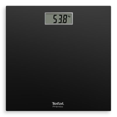 Везна Tefal PP1400V0, Premiss Black, glass platform (30x30x2cm), 150kg /100 g, display (65x28mm), 1 battery CR 2032