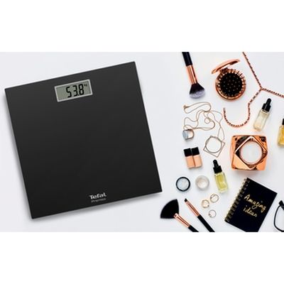 Везна Tefal PP1400V0, Premiss Black, glass platform (30x30x2cm), 150kg /100 g, display (65x28mm), 1 battery CR 2032