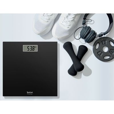 Везна Tefal PP1400V0, Premiss Black, glass platform (30x30x2cm), 150kg /100 g, display (65x28mm), 1 battery CR 2032