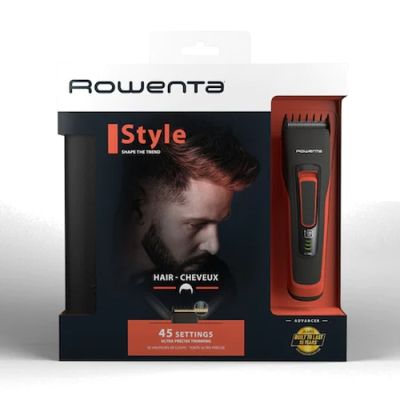 Машинка за подстригване Rowenta TN5221F4 Hair trimmer Advancer Style, hair + beard, cordless + corded, washable blades, self-sharpening stainless steel blades, minimum cutting length 0.5mm, hair blade 42mm, 2 hair combs, 29 cutting length positions, 3 day