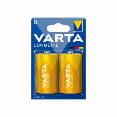 Батерия Varta Longlife LR20/D Алкална, 1.5V, 2 бр.