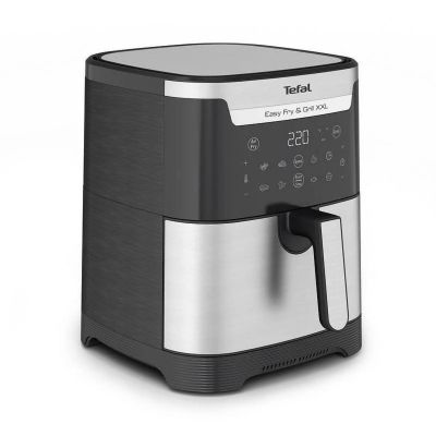 Уред за здравословно готвене Tefal EY801D15, Easy Fry XXL Flexcook, 2in1 silver, 6.5L (8 portions) / 1.5kg, dual zones, perfect searing, 8 automatic programs
