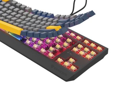 Клавиатура Genesis Gaming Keyboard Thor 230 TKL Naval Blue Negative US RGB Mechanical Outemu Panda
