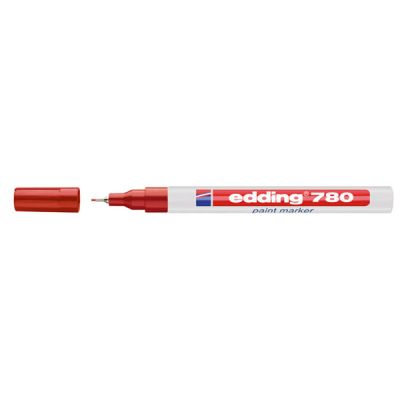 Paint маркер-тънкописец Edding 780 Объл метален връх 0.8 mm Червен