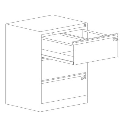 Шкаф за висящи папки Malow File Locker SZK202E Двоен с 3 чекмеджета, 77.5x63x100 cm, Сив