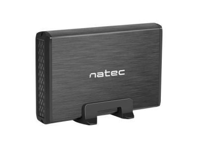 Кутия за твърд диск Natec EXTERNAL HDD/SSD ENCLOSURE RHINO SATA 3.5" USB 3.0 ALUMINUM Black