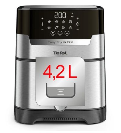 Уред за здравословно готвене Tefal EY505D15, EASY FRY&GRILL 2IN1