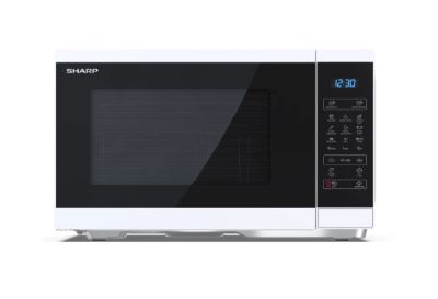 Микровълнова печка Sharp YC-MG252AE-W, Fully Digital, Built-in microwave grill, Grill Power: 1000W, Plastic and Glass/Painted, 25l, 900 W, Housing Material Microwave-Steel, LED Display Blue, Timer & Clock function, Child lock, Defrost, Cabinet Colour: Whi