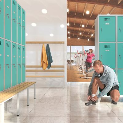 Метален гардероб Malow Wardrobe Locker SUM310W С 1 отделение, 30x50x180 cm Сив