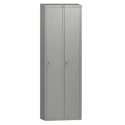 Метален гардероб Практик LE21 С 2 отделения, 57.5x50x183 cm Сив
