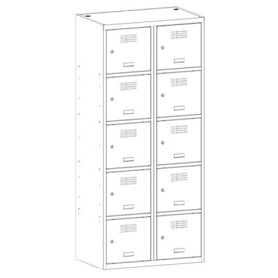 Метален гардероб Malow Wardrobe Locker SUS425W С 10 отделения, 80x50x180 cm Цвят по избор