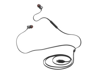 Слушалки JBL T310C BLK USB-C In-ear headphones
