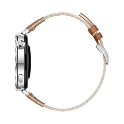 Часовник Huawei Watch GT5 Jana-B19W, 1.32", Amoled 466x466 PPI 352, , BT5.2 BLE/BR/EDR, 5ATM, 524mAh, Screenshot sharing, support message input, message notifications, Battery life up to 7 days, Compatible with iOS and Android devices, Brown Woven