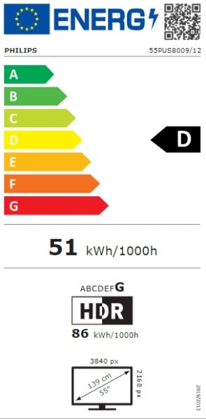 Телевизор Philips 55PUS8009/12, 55" 4K UHD LED, 3840x2160, DVB-T/T2/T2-HD/C/S/S2, 60Hz, Ambilight 3, Pixel Precise UHD, HDR+, Titan OS, Dolby Atmos, VRR, 3*HDMI, 2*USB, 802.11n, 20W RMS, Black