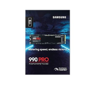 Твърд диск Samsung SSD 990 PRO 1TB PCIe 4.0 NVMe 2.0 M.2 V-NAND 3-bit MLC, 256-bit Encryption, Read 7450 MB/s Write 6900 MB/s 