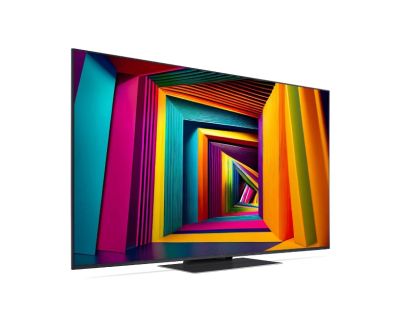 Телевизор LG 55UT91003LA, 55" 4K UltraHD TV 4K (3840 x 2160), DVB-T2/C/S2, webOS 24 Smart TV, ThinQ AI, Alpha 5 AI 4K Gen7, WiFi, HDR10 pro, HLG, ALLM/HGiG, AI Upscaling, AI Sound(Virtual 9.1.2 Up-mix), AirPlay, Quick Card, HDMI eARC, CI, LAN, USB, Blueto