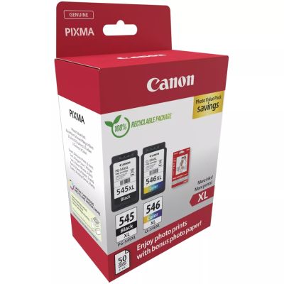 Консуматив Canon PG-545XL/CL-546XL PVP + Canon Photo Paper Variety Pack A4 & 10 x 15cm (VP-101)