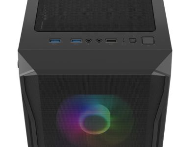 Кутия за компютър Fury PC Case Shobo SH4F RGB Midi Tower, Window, Black